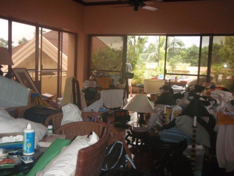 This is our living room on the top floor of our family home. This is where we moved the belongings we could save, and where some of us continue to camp out. My cousin, Chakka, took this photo.